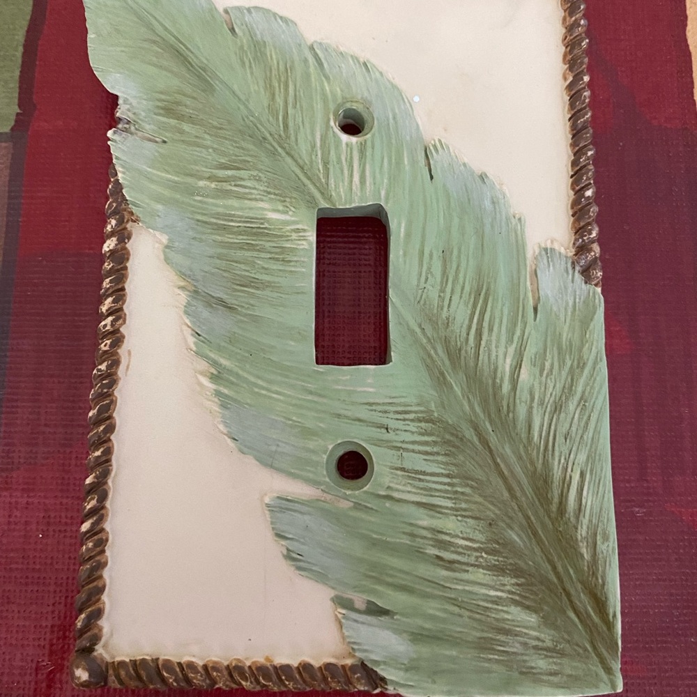 Leaf light switch cover plate